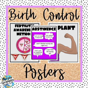 Preview of Birth Control Posters | Contraceptive Posters | Classroom Décor 