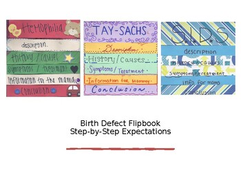 Preview of Birth Defect Stepbook or Flipbook