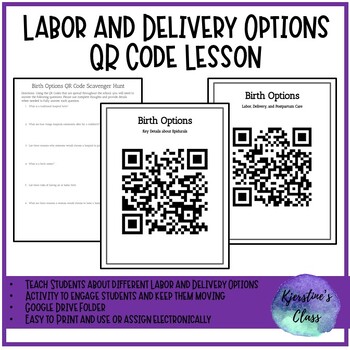 Preview of Labor and Delivery Options QR Code Activity | Family and Consumer Sciences | FCS
