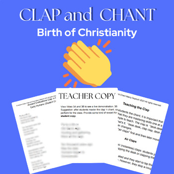 Preview of Birth of Christianity Clap and Chant, Ancient World History, Fun Activity