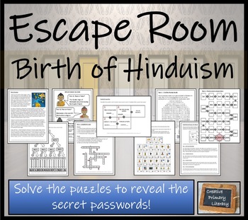 Preview of Birth of Hinduism Escape Room Activity