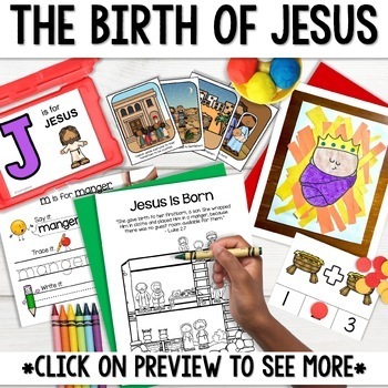 Birth of Jesus BUNDLE of Bible Story Lesson & Activities for Kids