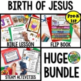 Birth of Jesus BUNDLE of Bible Story Lesson & Activities for Kids