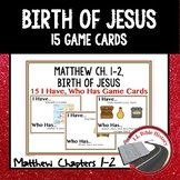 Birth of Jesus Game Cards (Bible Matthew Ch. 1-2)