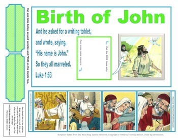 Birth of John the Baptist Slider Freebie by Bible Fun For Kids | TpT
