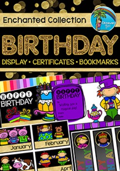Preview of Birthday Display Certificates and Bookmarks