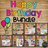 Birthday Activities BUNDLE No Prep Book | Certificate | Bi