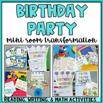 Preview of Birthday Party Activities Mini Room Transformation - Classroom Party Ideas