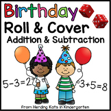 Birthday Activities Roll and Cover Addition and Subtraction Games