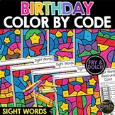 Birthday Activity Color by Code Sight Words | Coloring Pag