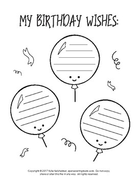 Birthday Activity Sheets - 3 Coloring Pages & 2 Worksheets | TpT