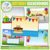 Birthday Backgrounds Clip Art - For BOOM CARDS & POWERPOINT!