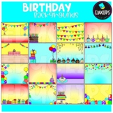 Birthday Backgrounds Clip Art Set {Educlips Clipart}