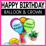 Birthday Balloon & Crown Birthday Celebrations