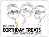 Birthday Balloon Straw Printable in 3 Color Palettes