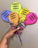 Birthday Balloon Straws (Editable)