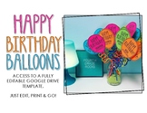 Birthday Balloon Template