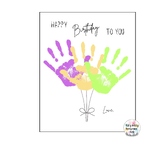 Birthday Balloons Handprint Art Craft Printable Template /