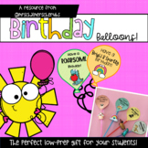 Birthday Balloons * Student Gift * Perfect for Kmart Straws