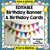 Birthday Banner Display & Birthday Cards Editable with Pow