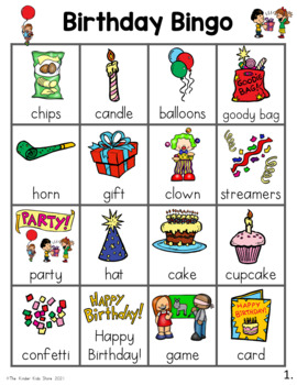 Birthday Bingo Game by The Kinder Kids