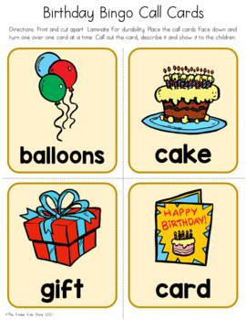 Birthday Bingo Game by The Kinder Kids | Teachers Pay Teachers
