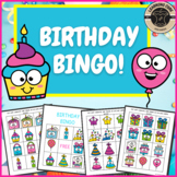 Birthday Bingo Game Activity PreK, Kindergarten, First, Se