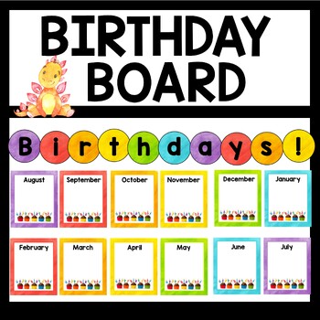 Birthday Board Display | Student Birthday Book Dinosaur by Teaching ...