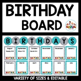 Birthday Board Display | Student Birthday Book Gray and Teal