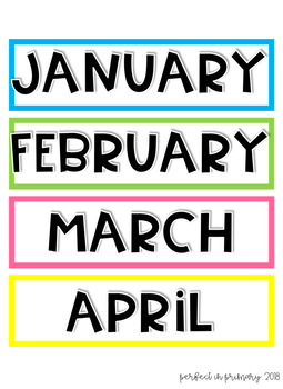 Birthday Board Set *Brights and Black and White* by Perfect in Primary