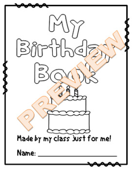 Birthday Book * Keepsake * from the class by Texas Teacher Besties