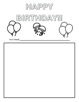 Birthday Book Page by Lauren Alexander | TPT