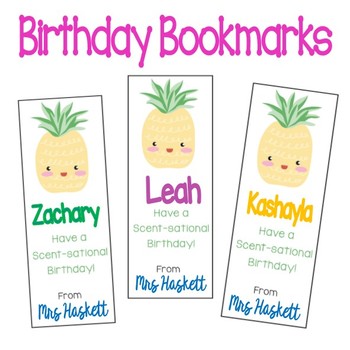 Preview of Birthday Bookmarks. Birthday Message. Birthday Gift.