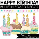 Birthday Bulletin Board | Cupcake Birthday Display