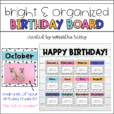 Birthday Bulletin Board Display | Bright & Organized