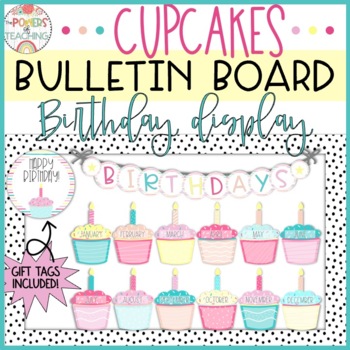 Birthday Bulletin Board Display - {Cupcake Theme} by The Powers of Teaching