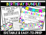 Birthday Bundle - CERTIFICATES, BOOKMARK, PENCIL TOPPER & 