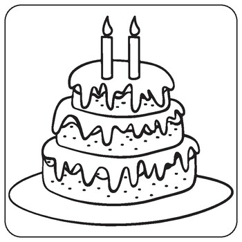 Birthday Cake Coloring book For Kids (Birthday Cake Coloring Pages)