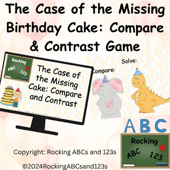 Preview of Birthday Cake Compare and Contrast Solve a Mystery Reading Comprehension Game