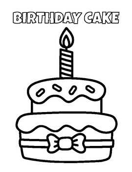 Birthday Cake Cut and Paste Craft Worksheets for Kids | Printable US ...
