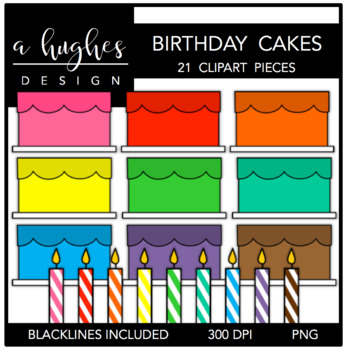 Preview of Birthday Cakes Clipart