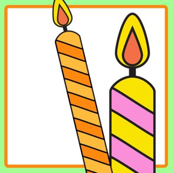 Birthday Candles Big Set Of Simple Clipart Clip Art Candles Tpt