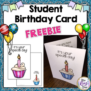 Preview of Birthday Cards for Students, Staff, Parent Volunteers, Student Teachers & MORE