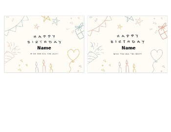 Preview of Birthday Card Collection