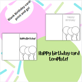 Birthday Card Template!