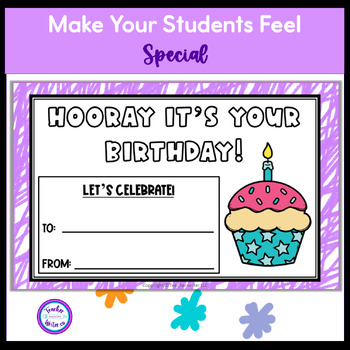 Birthday Cards Class Set Editable FREE Teacher Appreciation by ...