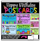 Birthday Cards Editable Postcards for Students from Teache