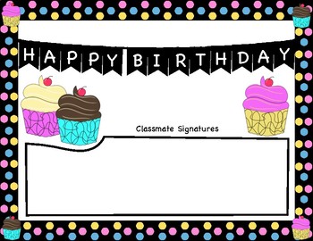 Birthday Certificate with Birthday Classroom Card by First Grade ...
