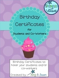 Birthday Certificates