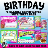 Birthday Certificates with Chip/Treat Bags 2